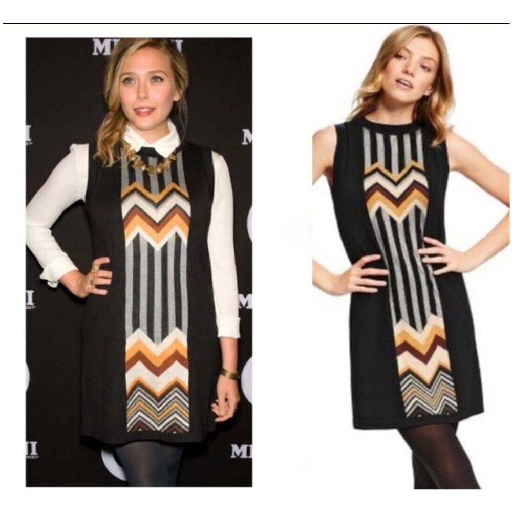 Missoni Zig Zag Signature Print Sleeveless Knit Dress Sz Med 33 Long - Picture 2 of 9